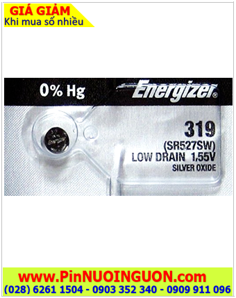 Pin SR527SW _Pin 319; Pin đồng hồ 1.55v ENERGIZER SR527SW 319 Silver Oxide 1.55V _Made in USA | HẾT HÀNG